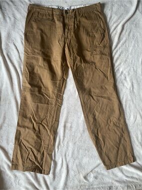 Eddie Bauer Men's Tan Straight-Leg Chinos